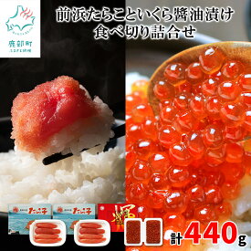 【ふるさと納税】いくら たらこ 計440g 北海道 小分け 食べきり 丸鮮道場水産 有名百貨店でも人気の前浜たらこといくら醤油漬け詰合せ 送料無料 大人気 おつまみ ごはんのお供