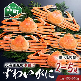 【ふるさと納税】《年末発送受付中》ずわいがに（450g～650g）2尾～5尾 【選べる容量・選べる数量】北海道森町水揚げ かに カニ 蟹 ガニ がに 森町 ふるさと納税 北海道 ずわいかに ズワイガニ 年内発送 9月発送 mr1-0630var