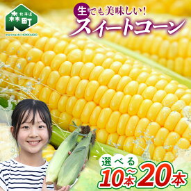 【ふるさと納税】【先行予約】【選べる容量】10本・15本・20本 スイートコーン（イエロー） 北海道森町産（2026年7月上旬～9月中旬頃に順次お届け） とうもろこし トウモロコシ とうきび トウキビ 野菜 やさい 北海道 たっぷり 甘い 期間限定 ふるさと納税 森町 mr1-0875
