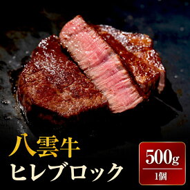 【ふるさと納税】北海道情報雑誌で紹介！八雲牛　ヒレブロック500g×1個 ※沖縄・離島への配送不可