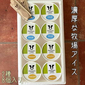 【ふるさと納税】【北海道産 搾りたて生乳使用】ひらかわ牧場 アイスクリーム おすすめ2種8個セット フレッシュミルク キャラメルクランチ デザート スイーツ お取り寄せ ギフト せたな町