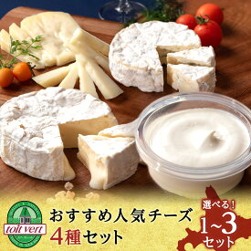 【ふるさと納税】【選べる発送月】トワ・ヴェールのおすすめ人気チーズ4種 選べる1〜3セット(4品〜12品) 工場直送チーズ セット カマンベール ホワイトブルー クリームチーズ 食べ比べ 北海道ふるさと納税 北海道 黒松内町 通販 ギフト 贈答品 贈り物