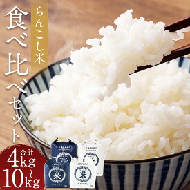 【ふるさと納税】＜選べる内容量＞〈令和7年産新米〉らんこし米食べくらべセット ななつぼし ゆめぴりか 4kg/10kg 各2kg 各5kg 食べ比べ セット お米 白米 精米 らんこし米 令和7年産 北海道産 送料無料【2025年10月下旬～2026年9月下旬発送予定】