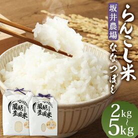 【ふるさと納税】＜令和7年産＞ らんこし米 ななつぼし 2kg/5kg 【坂井農場】 選べる内容量 お米 精米 白米 ななつぼし 令和7年産 蘭越町産 北海道産 送料無料【2025年11月上旬発送開始】