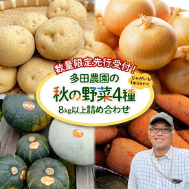 【ふるさと納税】【数量限定先行受付！】多田農園の秋の野菜4種8kg以上詰め合わせ（北あかり）【5100901】