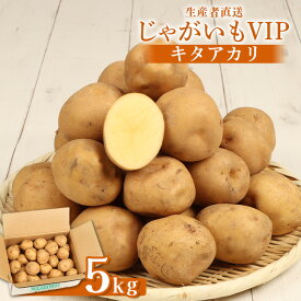【ふるさと納税】【9月～12月発送予定】じゃがいも VIP キタアカリ 5kg いも おいも 芋 イモ ジャガイモ ポテト きたあかり オンライン 申請 ふるさと納税 北海道 留寿都 野菜 ホクホク 産地直送 新鮮 じゃがバター ポテトサラダ フライ 5キロ 留寿都村【1200201】