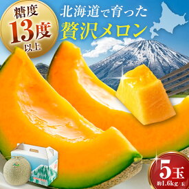 【ふるさと納税】先行予約 赤肉メロン 5玉 計8kg《喜茂別町》【Aコープようてい】先行予約 数量限定 メロン 赤肉 フルーツ 果物 贈答用 お取り寄せ 果肉 国産 産地直送 北海道 北海道産 送料無料 人気 美味しい おすすめ 常温 JA 希少[AJAK005] 27000 27000円