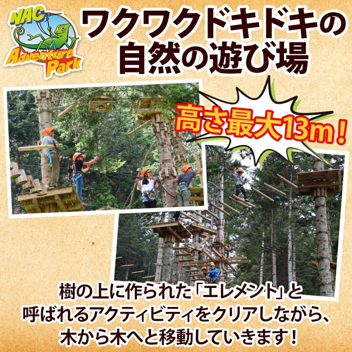 楽天市場】【ふるさと納税】 北海道 NAC アドベンチャー パーク 大人 1 