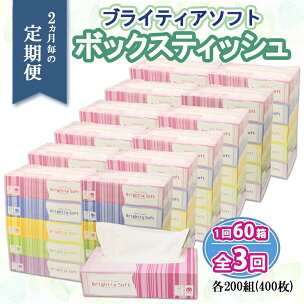 定期便 2ヶ月毎 全3回 ブライティア ソフト ボックス...