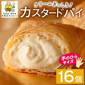 【ふるさと納税】 北海道 カスタードパイ 4個入り×4袋 計16個 カスタードクリーム カスタード パイ 洋菓子 お菓子 デザート おやつ 甘さ控えめ 冷凍 お菓子のふじい ニセコ 送料無料 北海道 倶知安町 スイーツ 北海道産