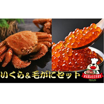 【ふるさと納税】お店で手作り！北海道産いくら醤油漬250g＆北海道産ボイル毛蟹350g　【魚貝類・いくら・イクラ・魚卵・毛カニ・蟹・いくら醤油漬・ボイル毛蟹】