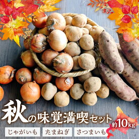 【ふるさと納税】【2026年発送】 北海道 オーガニック 秋の味覚 じゃがいも 玉ねぎ さつまいも 約10kg 札幌黄 キタアカリ 馬鈴薯 ポテト サツマイモ 有機野菜 JAS 産直 産地直送 　お届け：2026年9月下旬～11月下旬まで
