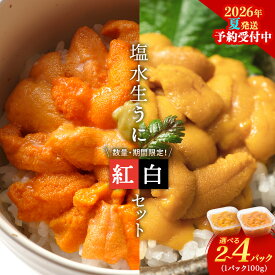 【ふるさと納税】【2026年夏発送分】予約開始 バフンウニ・ムラサキウニ 選べる各1パック～2パック 大川商店北海道ふるさと納税 積丹町 ふるさと納税 北海道 キタムラサキウニ エゾバフンウニ 雲丹 通販 ギフト ウニ うに 2026年