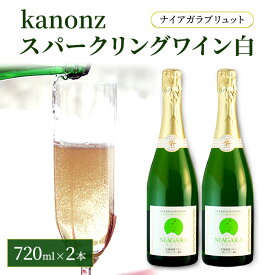 【ふるさと納税】kanonzスパークリングワイン白720ml×2本　【お酒・シャンパン・スパークリングワイン・ワインセット】
