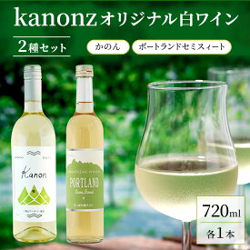 【ふるさと納税】kanonzオリジナル白ワイン2種セット　【白ワイン・お酒・お酒・ワインセット・ワイン】
