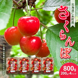 【ふるさと納税】先行予約 2024年7月出荷 北海道 仁木町産 JA新おたる さくらんぼ 800g 2Lサイズ以上　【 果物 フルーツ さくらんぼ チェリー 旬の果物 産地直送 北海道産 仁木町産 】　お届け：2024年7月上旬～下旬