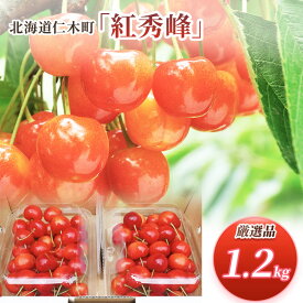 【ふるさと納税】[先行受付] 北海道 仁木町産 サクランボ 紅秀峰 1.2kg L-Mサイズ 果物 くだもの フルーツ さくらんぼ チェリー L-M混合 300g×4パック [松山商店]　お届け：2025年7月13日～26日