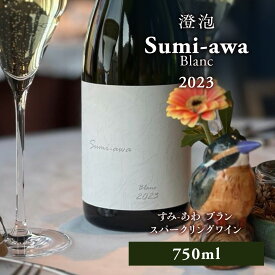 【ふるさと納税】sumiawa ブラン ヴィンテージ スパークリングワイン2023 ラ・メゾン・ド・ラ・リヴィエー 辛口 スパークリング白 日本ワイン お酒 酒 洋酒 果実酒 アルコール 北海道 仁木町 [ 株式会社Souplesse ]