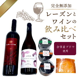 【ふるさと納税】 【ギフトボックス】 余市町産 ブドウ 完全 無添加 レーズン ワイン 飲み比べ セット