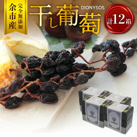【ふるさと納税】【ギフトボックス】余市産 完全無添加 干し葡萄 DIONYSOS 2種 12箱セット レーズン セレクトワイン 旅路 ナイアガラ ソムリエ手作り 低温乾燥 天然酵素 完全無添加 北海道 余市町 送料無料