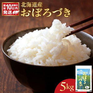 【ふるさと納税】高評価★4.80 \ 10営業日以内発送 / 北海道産 おぼろづき 5kg 精米 令和7年産 北海道米 石岡商店 注文後精米 北海道 単一原料米 ブランド米 もちもち 白米 新米 美味しいお米