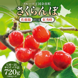 【ふるさと納税】【先行予約：2027年6月下旬以降発送】令和9年産 さくらんぼ【L M～2L バラ詰め】180g×4【余市ふるさと納税推進センター】 佐藤錦 紅秀峰 小分けパック 完熟 高糖度 甘い 寒暖差 フルーツ王国余市 先行予約 旬 お取り寄せ 産地直送 送料無料 北海道 余市町