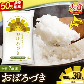 【ふるさと納税】 おぼろづき 農薬50％節減栽培 令和7年産 5kg 10kg 30kg / お米 白米 玄米 ごはん こめ 北海道米 ※1か月以内に発送予定 //rice