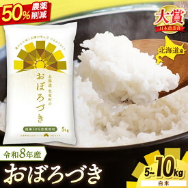 【ふるさと納税】 新米 予約 令和8年度産 おぼろづき 5kg 10kg 白米 / 低農薬米 北海道 北竜町産 ※2026年10月中旬～順次発送
