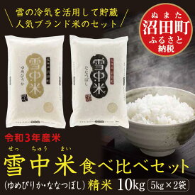 【ふるさと納税】特Aランク ゆめぴりか ななつぼし 北海道 雪中米 食べ比べセット 10kg 令和3年産