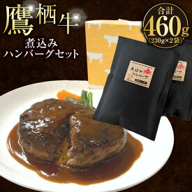 【ふるさと納税】鷹栖牛 冷凍 煮込みハンバーグ 230g×2袋セット 合計460g 北海道 鷹栖町 新田ファーム 牛肉 冷凍 煮込みハンバーグ レトルト 惣菜 おかず 肉 お肉 牛肉 交雑牛 送料無料