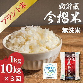 【ふるさと納税】※令和7年産※≪定期便3ヶ月≫ 無洗米 11kg×3回 計 33kg むせんまい 定期 ブランド米 籾貯蔵今摺米 きたくりん 北海道米 北海道 当麻町 10kg 以上 30kg 以上 米 定期便 定期 送料無料