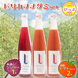 【ふるさと納税】ピリカノメグミ（トマトジュース無塩 2本・シソジュース 1本） 各500ml×3本セット【ピリカ(株)】とまと 紫蘇 しそ 赤しそ ジュース 食塩不使用 濃厚 カクテル 料理 炭酸 飲料 北海道 比布町 ぴっぷ 1012-001