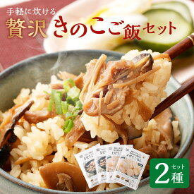 【ふるさと納税】手軽に炊ける贅沢きのこご飯セット（2種類の味わい） 帆立ときのこ200g（2合炊き）×2パック 4種類のきのこ250g（3合炊き）×2パック 計4パック 炊き込みご飯 素 レトルト ほたて 炊き込みご飯の素 混ぜご飯 きのこ ご飯 キノコ 北海道 愛別町 送料無料