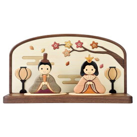 【ふるさと納税】木製寄木ひな人形　Aタイプ
