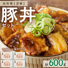 【ふるさと納税】放牧豚”炭豚”の豚丼セット(150g×4)