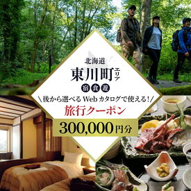 【ふるさと納税】【北海道ツアー】 東川町 後から選べる旅行Webカタログで使える！旅行クーポン（300,000円分）大雪山・旭岳の大自然と共に暮らすような旅を満喫！ 旅行券 宿泊券 飲食券 体験サービス券