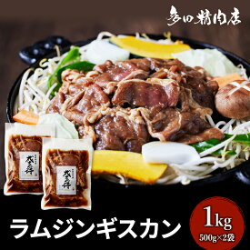 【ふるさと納税】北海道 ラム ジンギスカン 味付 1kg 500g ×2 羊肉 お肉 焼肉 BBQ キャンプ 花見 上富良野町