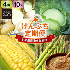 【ふるさと納税】 野菜 定期便 4回 10回 【剣淵町産】 けんぶち定期便 選べる 回数 [けんぶちVIVAマルシェ 北海道 剣淵町 14656407] やさい ベジタブル キャベツ キヌア アスパラ とうもろこし じゃがいも お米 米 はちみつ ハチミツ 定期 料理 旬野菜 ふるさと納税