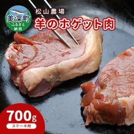 【ふるさと納税】松山農場の羊のホゲット肉ステーキ用700g【北海道美深町】　【羊肉・ラム肉】