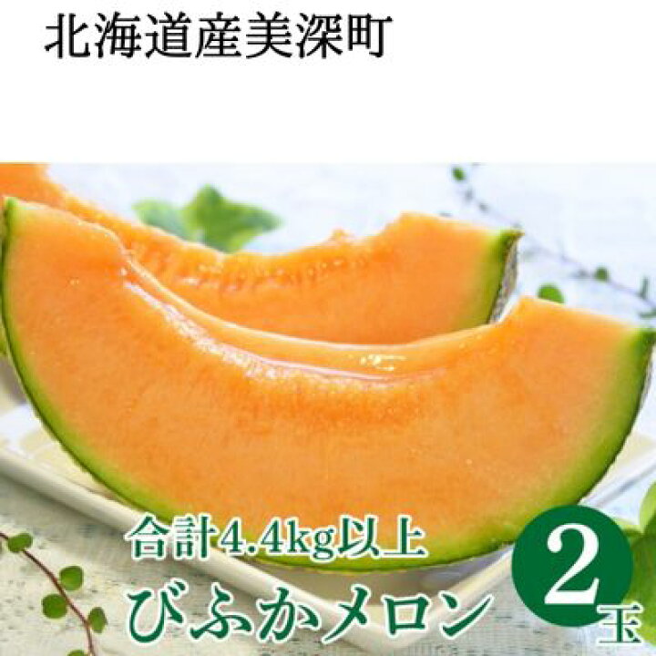 楽天市場 ふるさと納税 23年7月発送開始先行予約 メロン びふかメロン大2玉 合計4 4kg以上 北海道 美深町産 果物 フルーツ メロン赤肉 北海道産 夏 旬 お届け 23年7月上旬 23年8月下旬 北海道美深町
