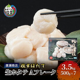 【ふるさと納税】北海道枝幸産 生ホタテ Aフレーク 3.5kg 【枝幸ほたて】 廣瀬商店 北海道 冷凍 貝柱 割れ 欠け 魚介 海 オホーツク 帆立 BBQ