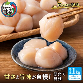 【ふるさと納税】プロも認めるオホーツクブランド「枝幸ほたて」冷凍貝柱1kg（4Sサイズ：51粒～60粒）枝幸漁協 【 刺身 魚介 帆立 超目玉 魚貝類 貝類 海の幸 枝幸産 つまみ 肴 お酒のお供 お酒のあて 北海道 オホーツク 枝幸 】　お届け：2026年1月中旬から発送開始