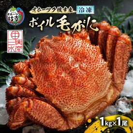 【ふるさと納税】オホーツク枝幸産 冷凍ボイル毛がに 1kg×1尾［三興水産］濃厚な蟹味噌【 カニ 蟹 毛ガニ 毛がに 毛蟹 かにみそ 蟹味噌 ボイル 茹で 冷凍 北海道 枝幸 特大 ギフト 】