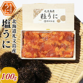 【ふるさと納税】北海道礼文島産　塩うに100g　【魚貝類 ウニ 雲丹 加工食品 塩うに】