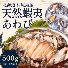 【ふるさと納税】蝦夷あわび 天然 利尻島産 500g（冷凍）｜アワビ 北海道 産地直送 海鮮 刺身 天然 鮑 生食 蝦夷鮑 [1060004]
