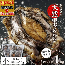 【ふるさと納税】 ☆選べる発送時期☆あわび 北海道 利尻島産 天然蝦夷あわび ＜小＞（50g〜70gサイズ） 選べる500g〜1kg 冷凍あわび ＜利尻漁業協同組合＞北海道ふるさと納税 利尻富士町 ふるさと納税 鮑 天然 冷凍 産地直送 刺身 高級海鮮 海鮮 おせち 12月発送