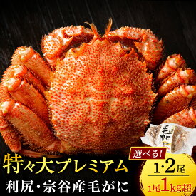 【ふるさと納税】☆選べる発送時期☆北海道 利尻・宗谷産 毛ガニ プレミアム （1kg以上） 選べる1尾〜2尾 ＜利尻漁業協同組合＞北海道ふるさと納税 利尻富士町 ふるさと納税 北海道 海鮮 北海道 カニ 蟹 毛ガニ 毛蟹 蟹みそ 濃厚 蟹棒