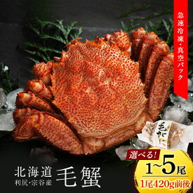 【ふるさと納税】☆選べる発送時期☆北海道 利尻・宗谷産毛ガニ 小小サイズ（420g前後） 選べる1尾〜5尾＜利尻漁業協同組合＞北海道ふるさと納税 利尻富士町 ふるさと納税 北海道 海鮮 北海道 カニ 蟹 毛ガニ 毛蟹 蟹みそ 濃厚 蟹棒