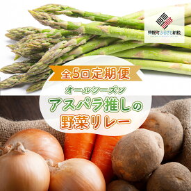 【ふるさと納税】【先行予約】全5回定期便 オールシーズン アスパラ推しの野菜リレー（2024年4月から発送開始） 野菜 定期便 北海道 美幌町 送料無料 BHRG082