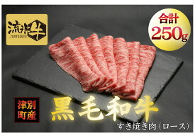 【ふるさと納税】流氷牛すき焼き肉　250g 　（ロース）/013-31125-a01F
